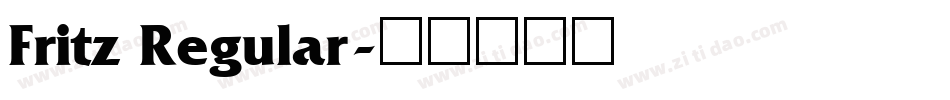 Fritz Regular字体转换